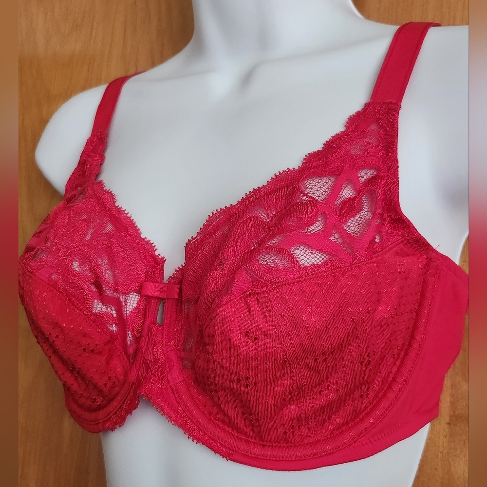 M&S Bra Red Lace